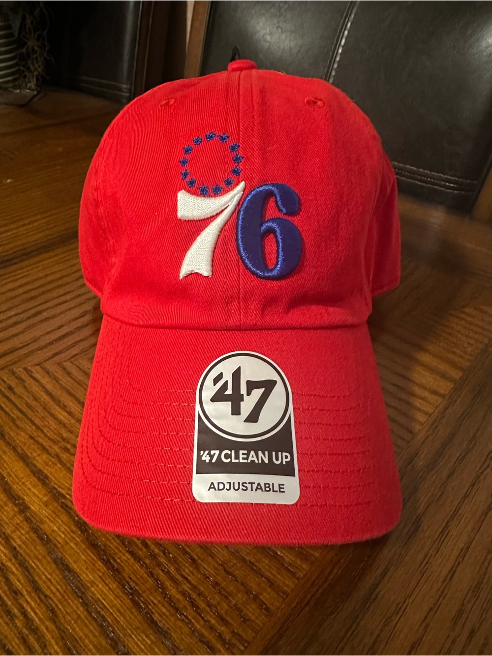 Philadelphia 76ers 47 Clean Up Adjustable Red Cap with tags new